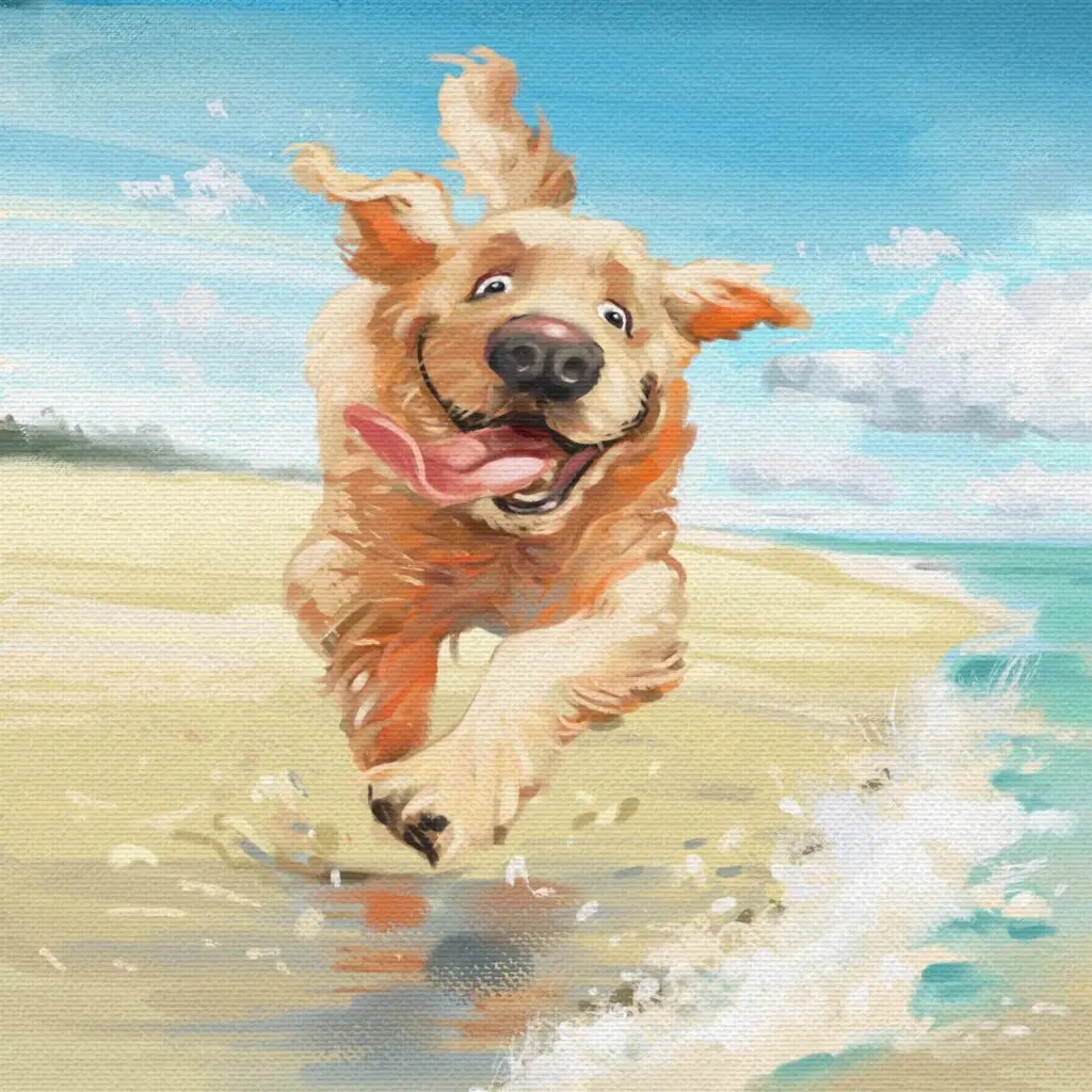 Dog On the Beach - Barry Davian